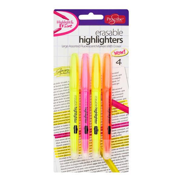 ProScribe - 4 Erasable Highlighter Markers by ProScribe on Schoolbooks.ie