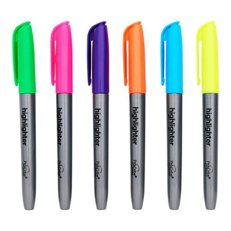 ProScribe - Pack of 6 Assorted Highlighter Pens by ProScribe on Schoolbooks.ie