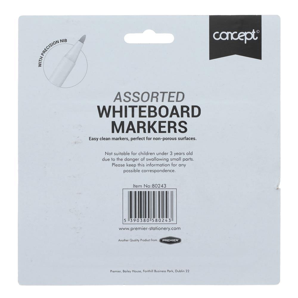 ■ Concept - Card 8 Assorted Whiteboard Markers by Concept on Schoolbooks.ie