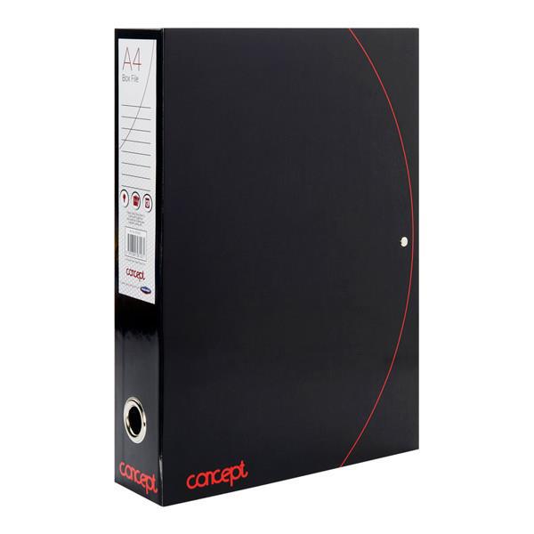 Concept A4 Box File - Black & Red by Concept on Schoolbooks.ie