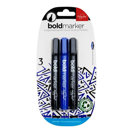 ■ ProScribe - 3 Boldmarkers - Black & Blue by ProScribe on Schoolbooks.ie