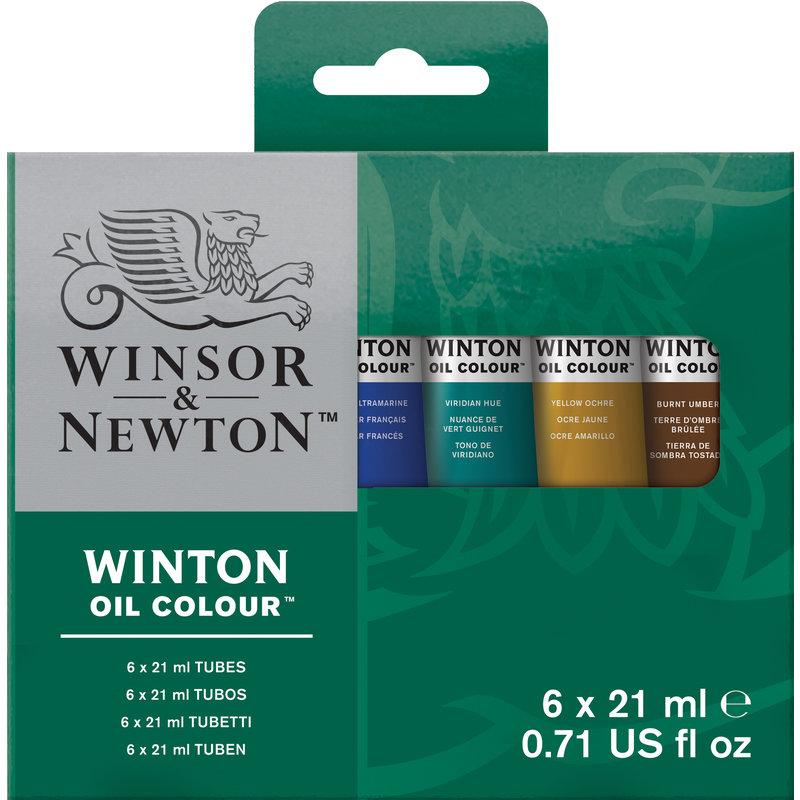 ■ W&N - Winton Oil - 6 x 21ml Basic Set by Winsor & Newton on Schoolbooks.ie