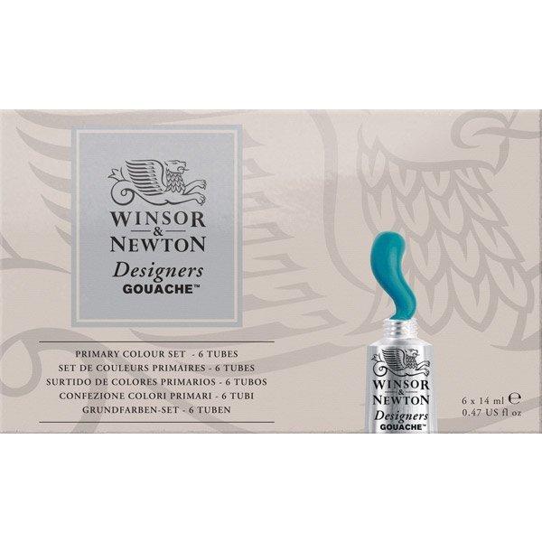 Winsor & Newton - Designers Gouache - Primary Colour Set - 6 Tubes by Winsor & Newton on Schoolbooks.ie