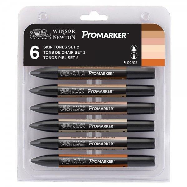 ■ Winsor & Newton - Promarker - Skin Tones 2 Set of 6 - Original by Winsor & Newton on Schoolbooks.ie
