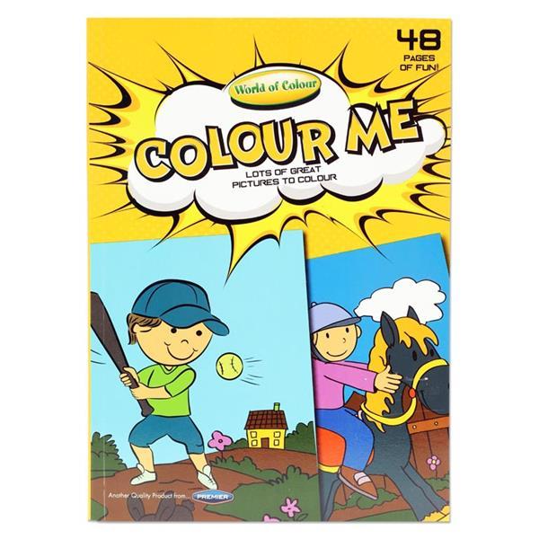 A4 48 Page Colour Fun Perforated Colouring Book by World of Colour on Schoolbooks.ie