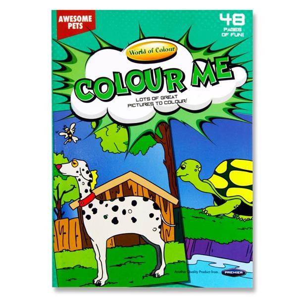 A4 48 Page Colour Fun Perforated Colouring Book - Pets by World of Colour on Schoolbooks.ie