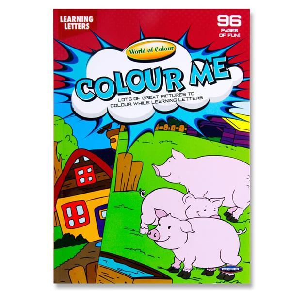 A4 96 Page Perforated Colouring Book - Learning Letters by World of Colour on Schoolbooks.ie