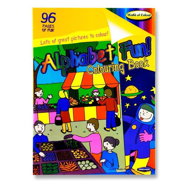 A4 96 Page Perforated Colouring Book - More Alphabet Fun by World of Colour on Schoolbooks.ie