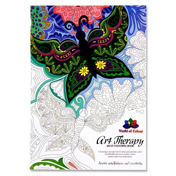 Art Therapy Adult Colouring Book by World of Colour on Schoolbooks.ie