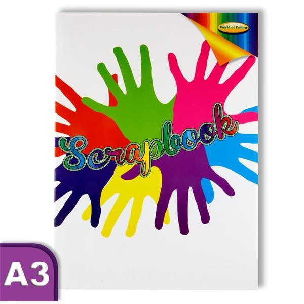 World of Colour A3 60 Page Scrapbook - Assorted Colour Pages by World of Colour on Schoolbooks.ie