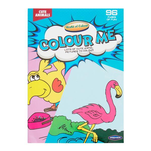 World of Colour - A4 96 page Perforated Colouring Book - Cute Animals by World of Colour on Schoolbooks.ie