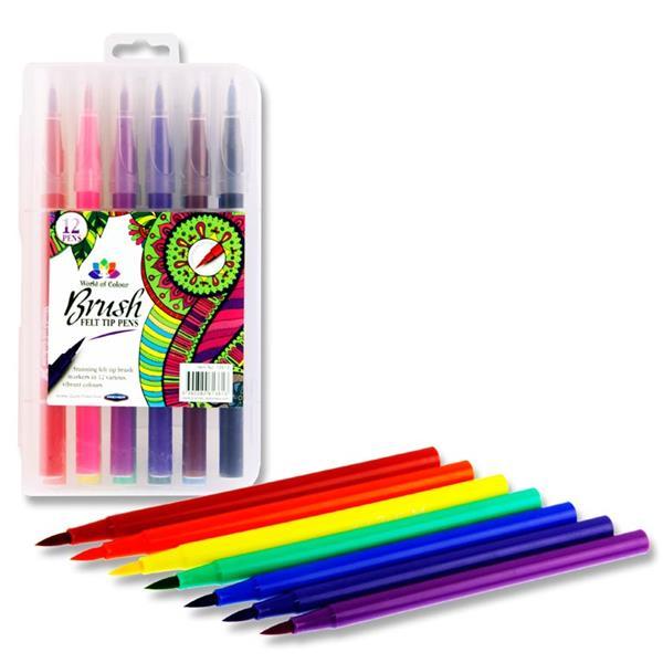 World of Colour - Brush Felt Tip Markers by World of Colour on Schoolbooks.ie