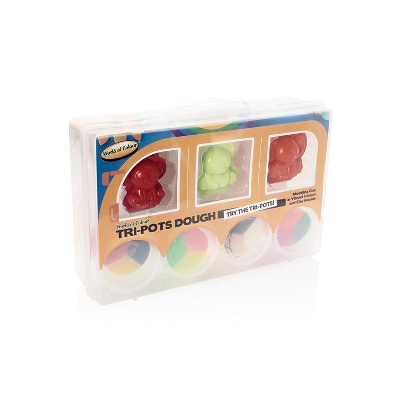 World of Colour - Set of 4 Tri-Pots Dough and Moulds Set by World of Colour on Schoolbooks.ie