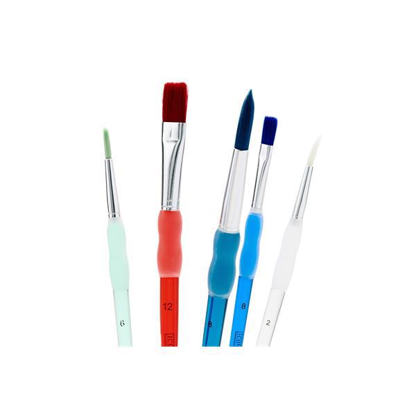 Icon Wallet of 5 Soft Grip Nylon Paint Brushes by Icon on Schoolbooks.ie