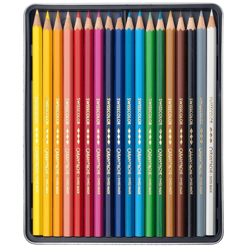 Caran d'Ache - Box of 18 Water-Soluble Colour Pencils by Caran d'Ache on Schoolbooks.ie