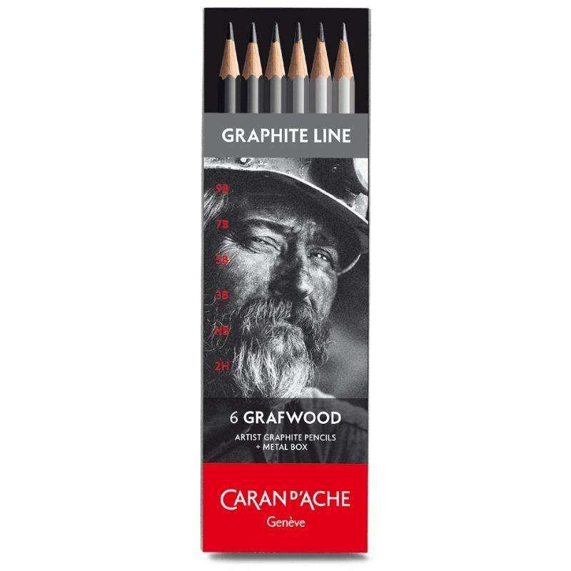 ■ Caran d'Ache - Graphite Line Pencils - Pack of 6 (9B, 7B, 5B 3B, HB, 2H) by Caran d'Ache on Schoolbooks.ie