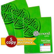 Ormond - Sum Copy - C3 - 88 Page - Pack of 5 by Ormond on Schoolbooks.ie