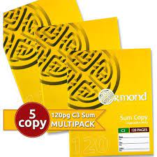 Ormond - Sum Copy - C3 - 120 Page - Pack of 5 by Ormond on Schoolbooks.ie
