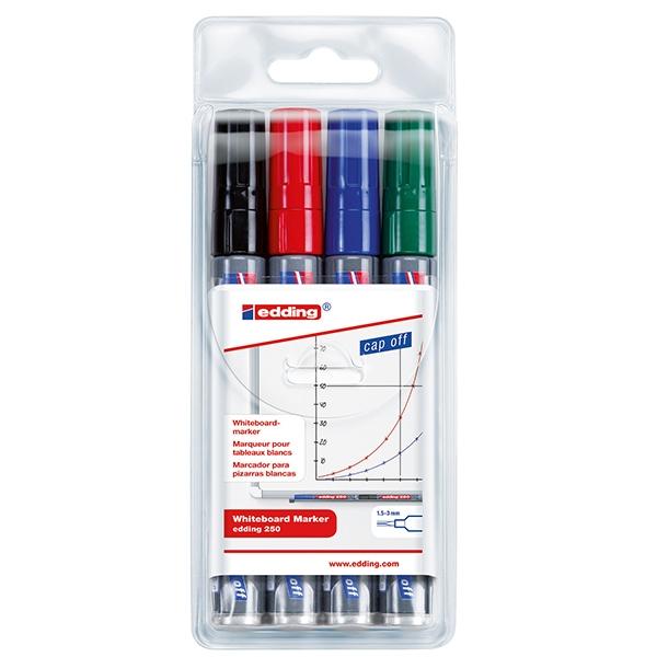 ■ edding 250 - Wallet of 4 Whiteboard Markers by edding on Schoolbooks.ie