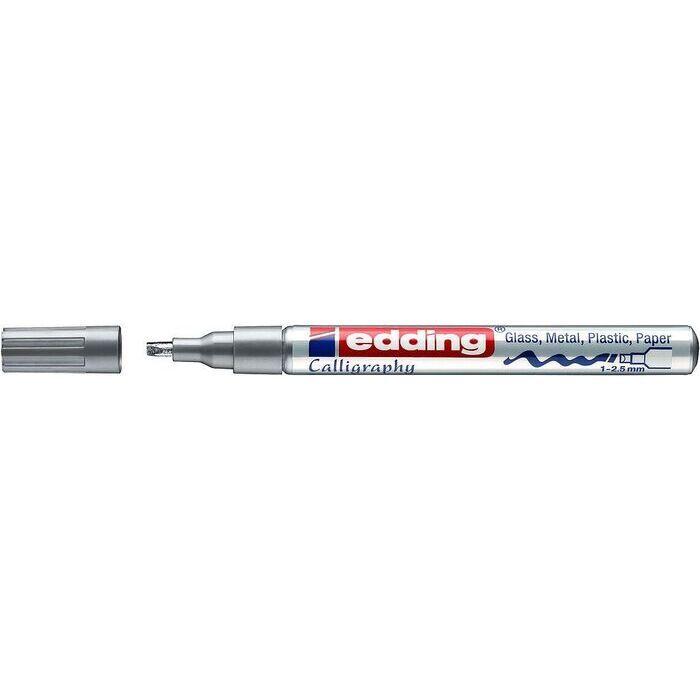 ■ edding 753 - Calligraphy Paint Marker - Silver 054 by edding on Schoolbooks.ie