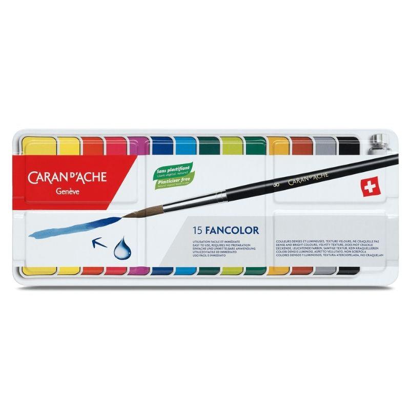 Caran d'Ache - Box of 15 Gouache Colour Tablets by Caran d'Ache on Schoolbooks.ie