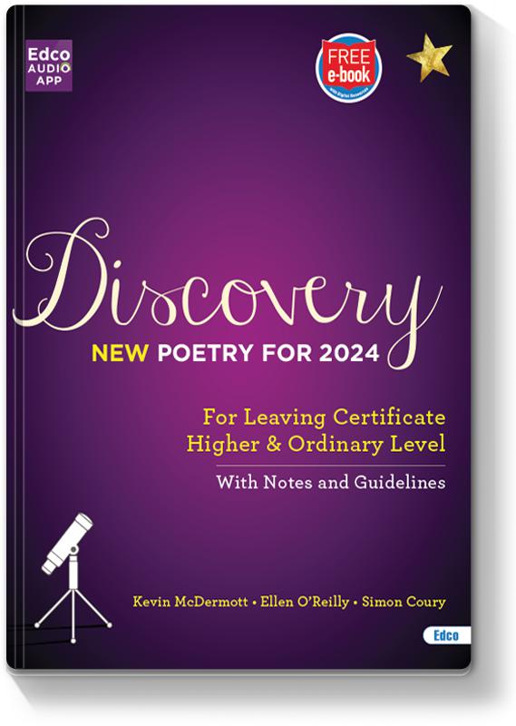 Discovery - New Poetry for 2024 - Higher & Ordinary Level - Textbook and Student Portfolio - Set by Edco on Schoolbooks.ie