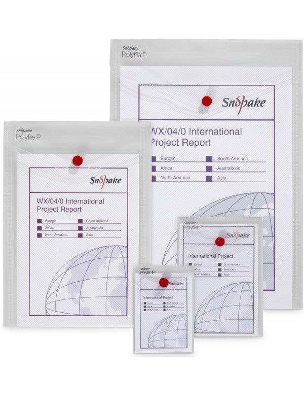 Snopake - Polyfile P File Wallet - Portrait - A4 - Clear - Pack of 5 by Snopake on Schoolbooks.ie